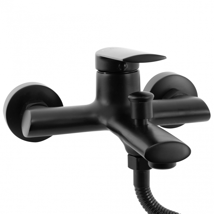 Baterie cada Buzz Negru, montaj pe perete, alama, negru, perlator aer [3]