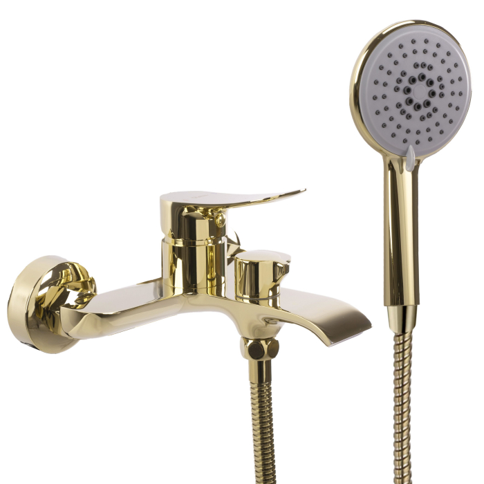 Baterie cada Dart Gold, montaj pe perete, alama, auriu, perlator aer [4]