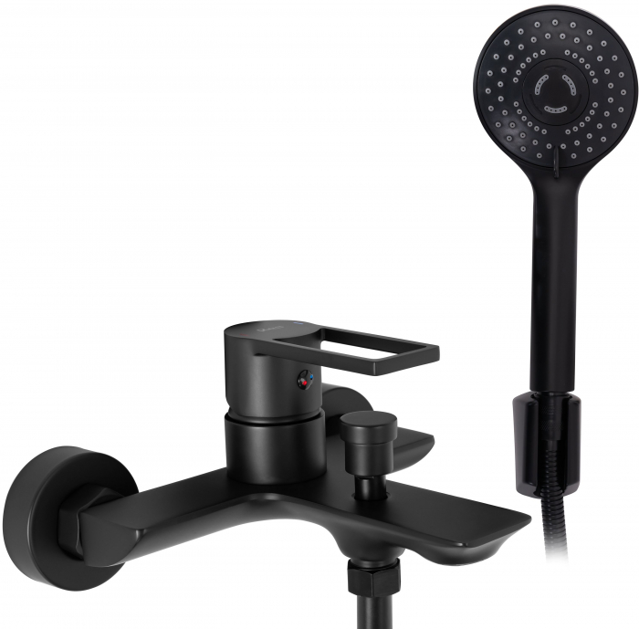 Baterie cada Flip Black, montaj pe perete, alama, negru, perlator aer [1]