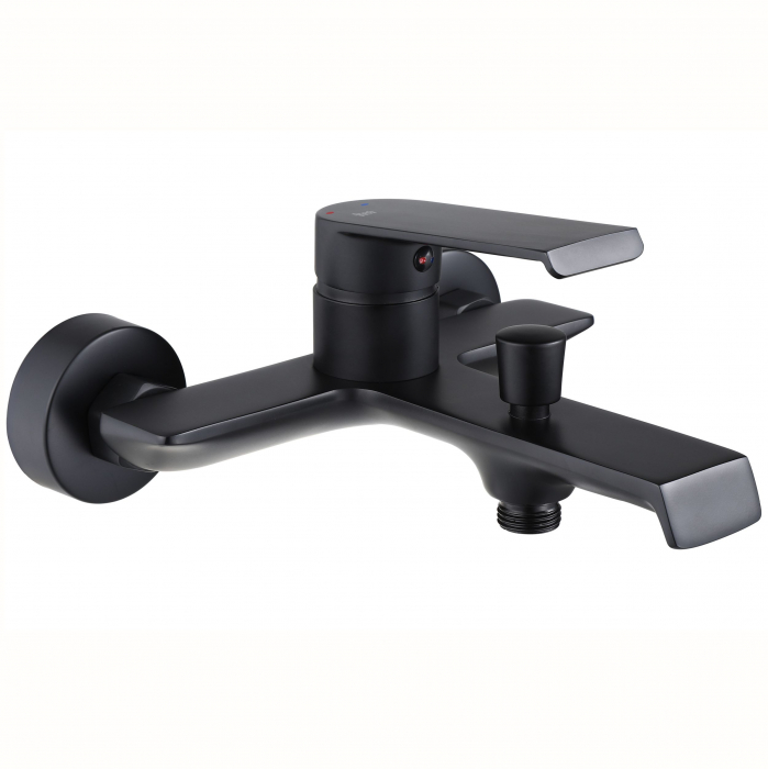Baterie cada Hass Black, montaj pe perete, alama, negru, perlator aer [2]