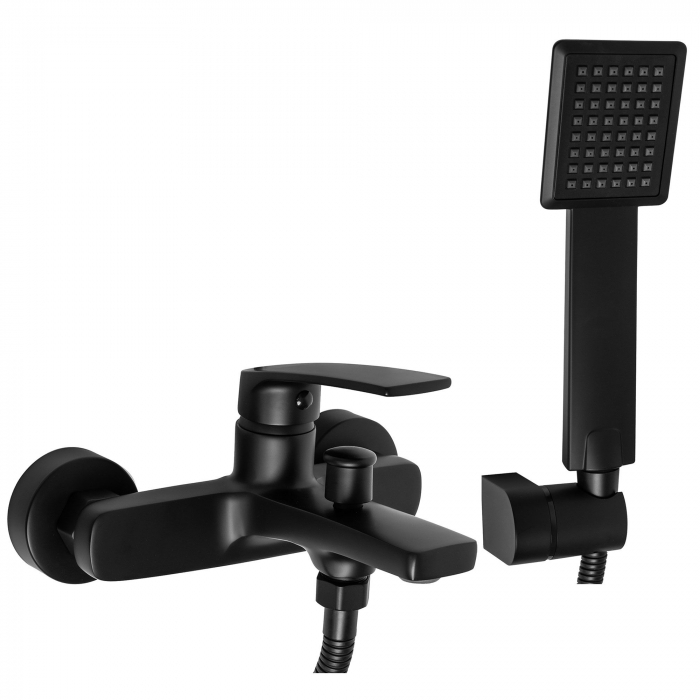 Baterie cada Luppo Black Mat, montaj pe perete, alama, negru, perlator aer [1]