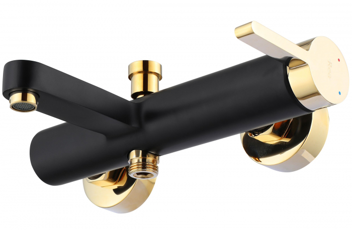 Baterie cada Polo Black Gold, montaj pe perete, alama, negru, perlator aer [3]