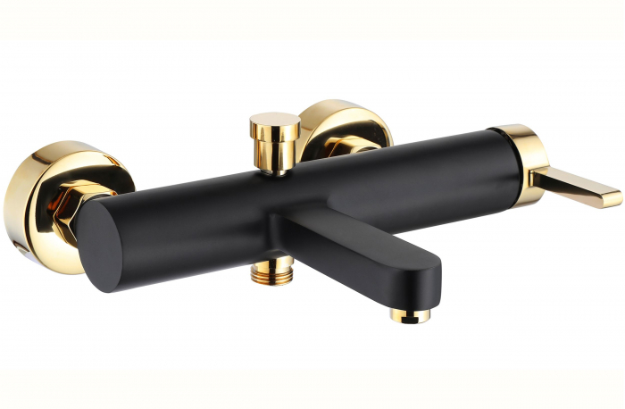 Baterie cada Polo Black Gold, montaj pe perete, alama, negru, perlator aer [5]