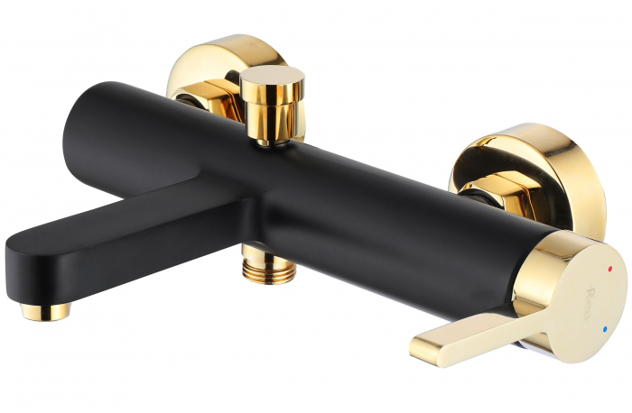 Baterie cada Polo Black Gold, montaj pe perete, alama, negru, perlator aer [2]