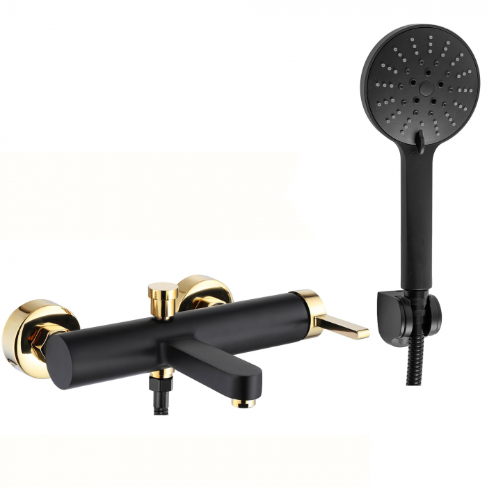 Baterie cada Polo Black Gold, montaj pe perete, alama, negru, perlator aer [1]