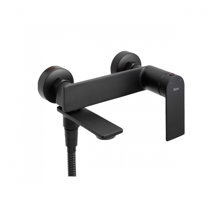 Baterie cada Storm Black, montaj pe perete, alama, negru, perlator aer [2]