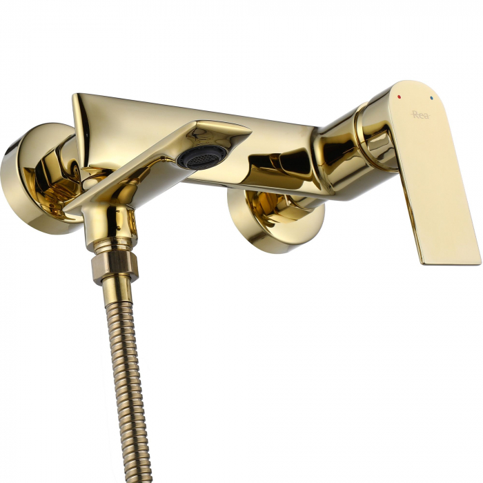 Baterie cada Veneta Gold, montaj pe perete, alama, auriu [4]