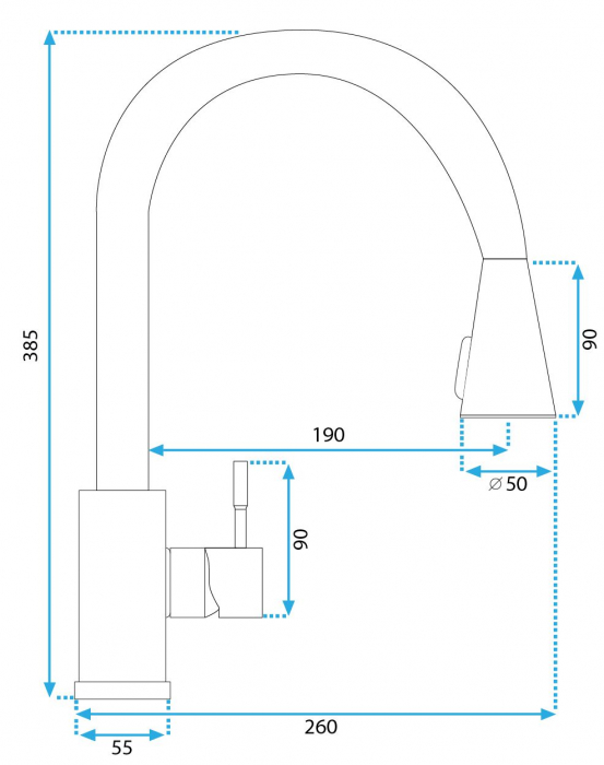 Baterie de bucătărie CROSS  BRUSH GOLD [5]