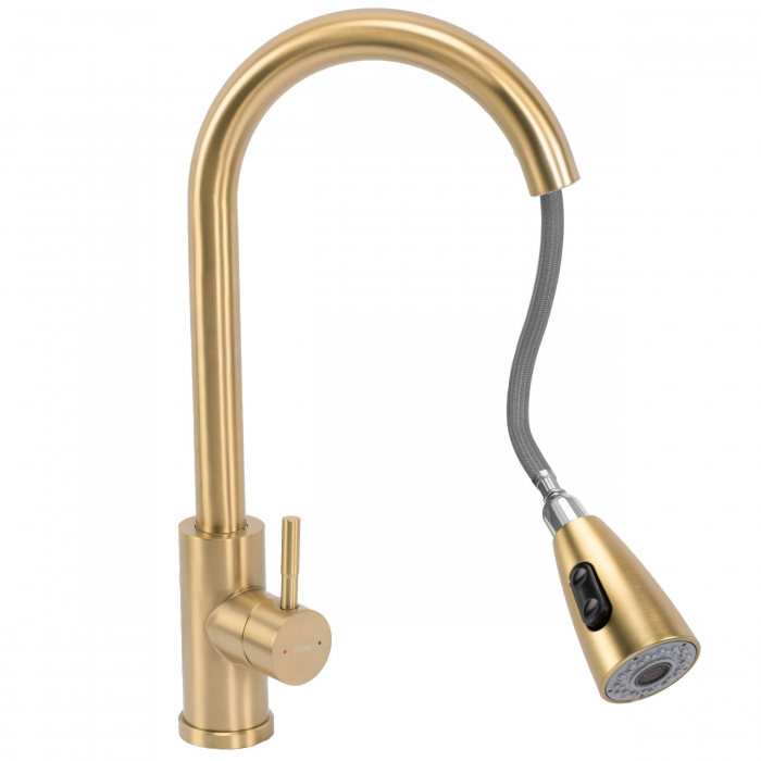 Baterie de bucătărie CROSS  BRUSH GOLD [2]