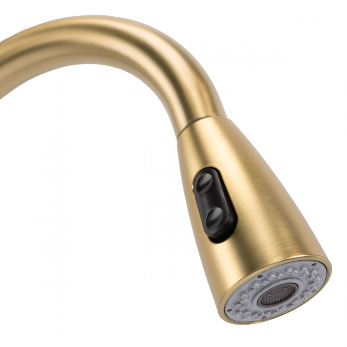 Baterie de bucătărie CROSS  BRUSH GOLD [4]