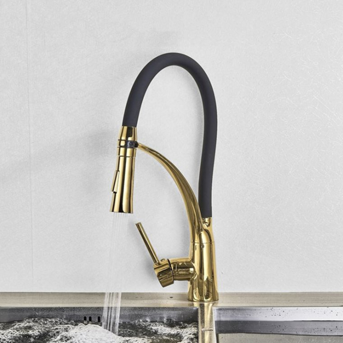 Baterie de bucătărie GASPAR BLACK /GOLD [7]