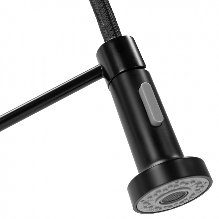 Baterie de bucătărie Spring negru black Dus flexibil [3]