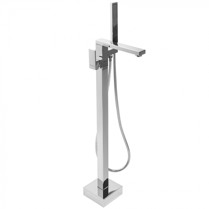 Baterie de podea Tery Chrome, montaj pe podea freestanding, alama, crom [1]