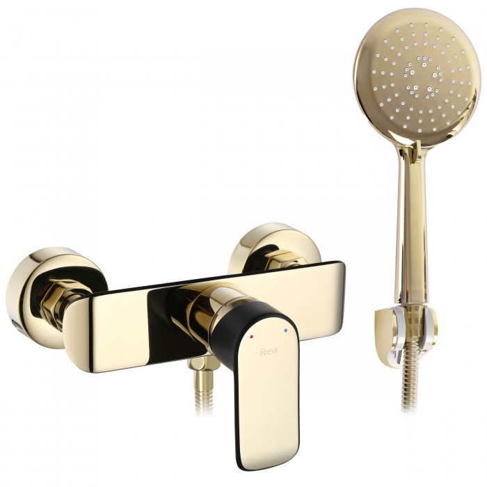 Baterie dus Bloom Black Gold, montaj pe perete, alama, negru sau auriu [1]