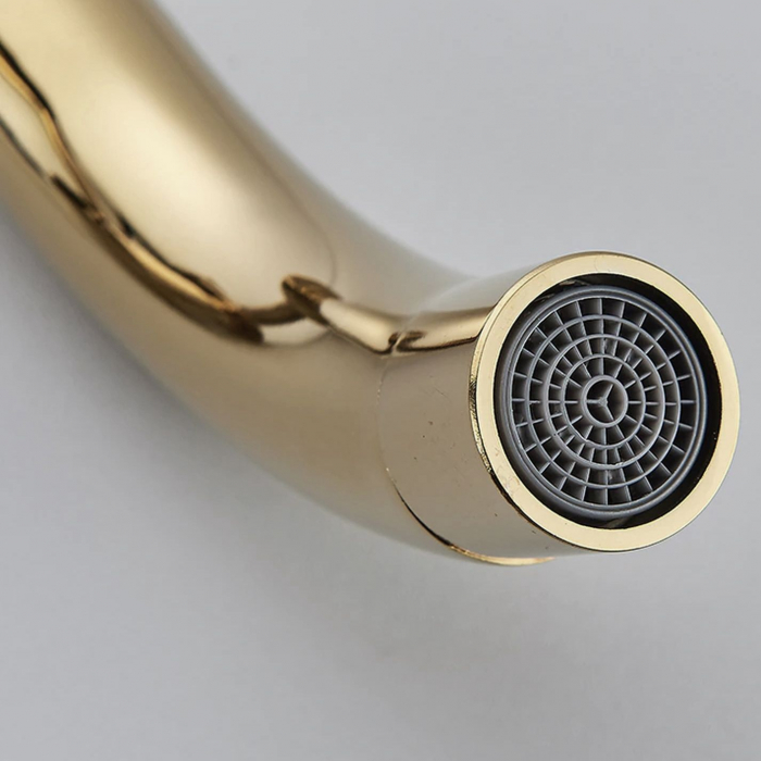 Baterie incastrata Lungo Gold Auriu + Box, montaj pe perete sau incastrat, alama, auriu, perlator aer [5]