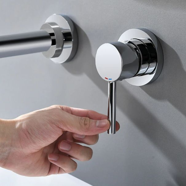 Baterie incastrata Lungo Long Chrome + Box, montaj incastrat, alama, crom, perlator aer [7]