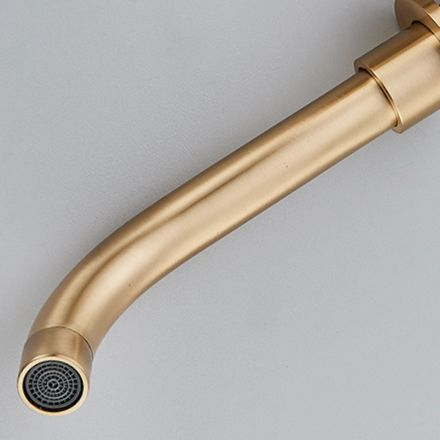 Baterie incastrata Lungo Long Gold Brush + Box, montaj pe perete sau incastrat, alama, auriu, perlator aer [10]