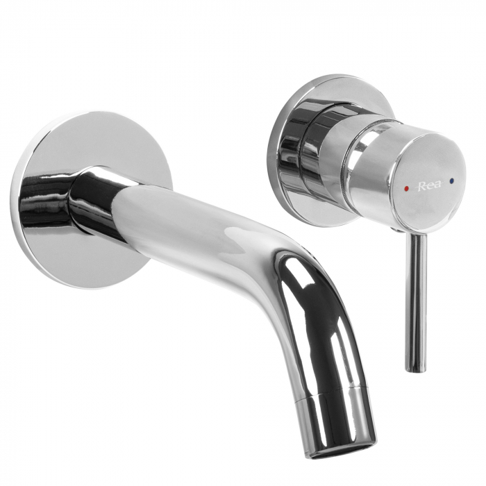 Baterie incastrata Owen Chrome + Box, montaj pe perete sau incastrat, alama, crom, perlator aer [1]