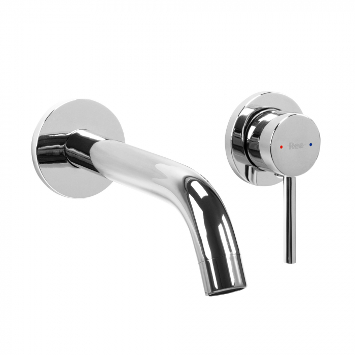 Baterie incastrata Owen Chrome + Box, montaj pe perete sau incastrat, alama, crom, perlator aer [2]