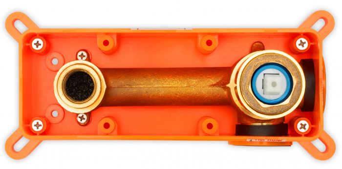 Baterie incastrata Owen Gold + Box, montaj pe perete sau incastrat, alama, auriu, perlator aer [5]