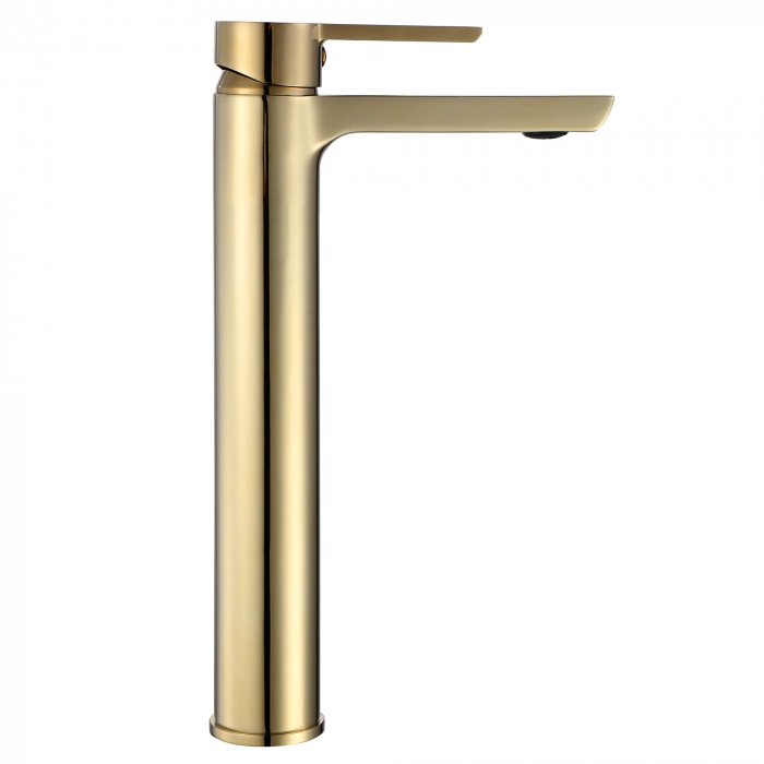 Baterie lavoar Argus Gold High, montaj pe blat sau lavoar, alama, auriu, perlator aer [3]