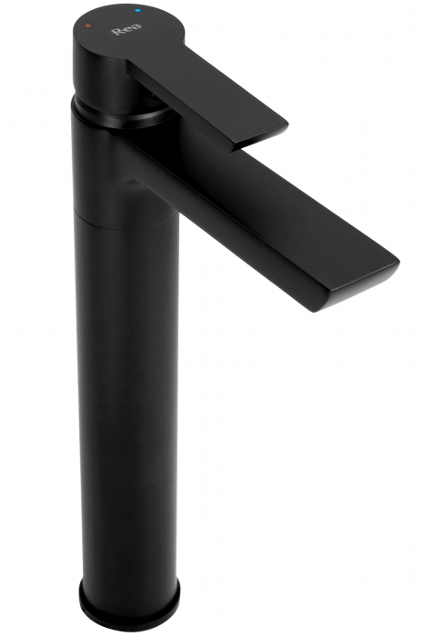 Baterie lavoar Argus Negru Black inalta, montaj pe blat sau lavoar, alama, negru, perlator aer [4]