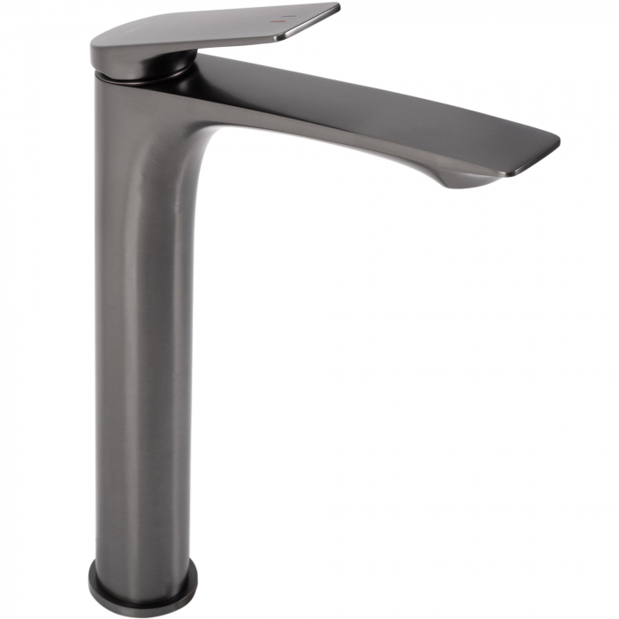 Baterie lavoar Avalon Titanium High, montaj pe blat sau lavoar, alama, titanium, perlator aer [1]
