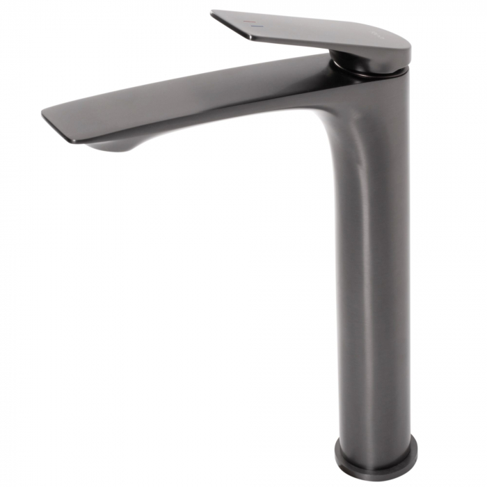 Baterie lavoar Avalon Titanium High, montaj pe blat sau lavoar, alama, titanium, perlator aer [3]