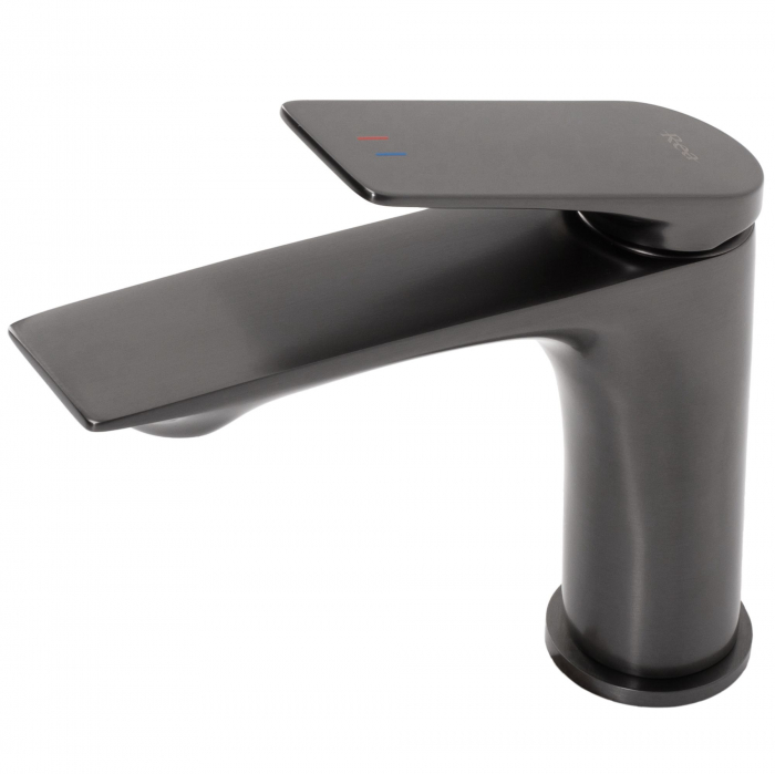 Baterie lavoar Avalon Titanium Low, montaj pe blat sau lavoar, alama, titanium, perlator aer [4]