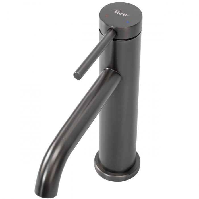 Baterie lavoar Clif Titanium, montaj pe blat sau lavoar, alama, titanium, perlator aer [4]