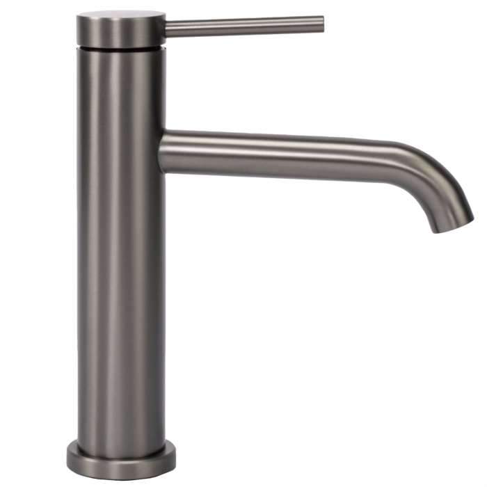 Baterie lavoar Clif Titanium, montaj pe blat sau lavoar, alama, titanium, perlator aer [3]