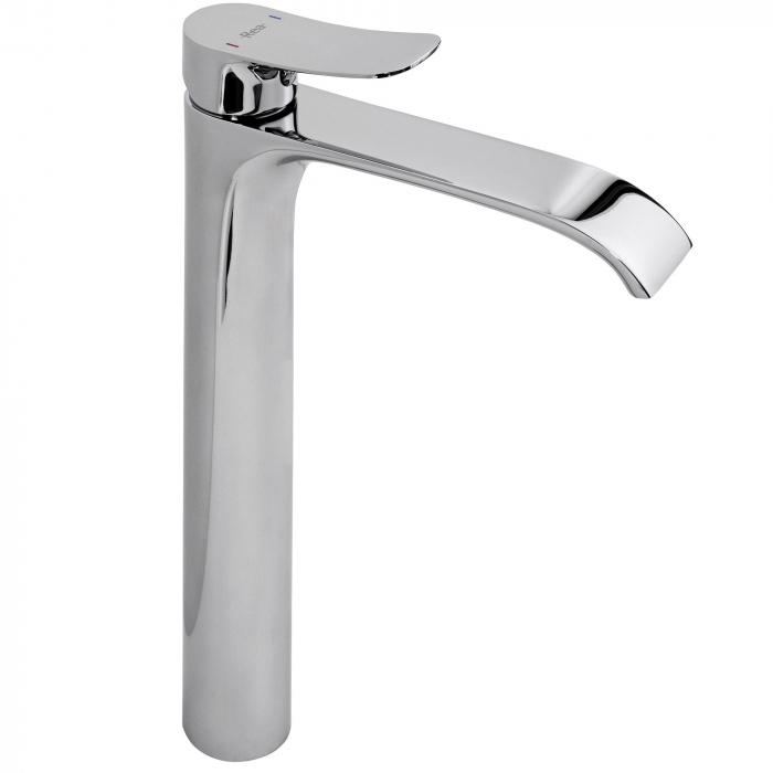 Baterie lavoar Dart Chrome High, montaj pe blat sau lavoar, alama, crom, perlator aer [3]