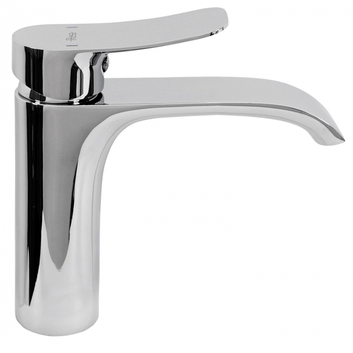 Baterie lavoar Dart Chrome Low, montaj pe blat sau lavoar, alama, crom, perlator aer [2]