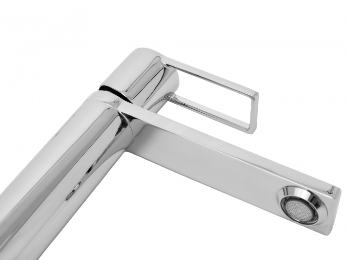 Baterie lavoar Flip Chrom High, montaj pe blat sau lavoar, alama, crom, perlator aer [5]
