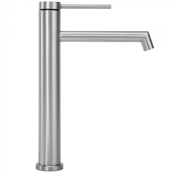 Baterie lavoar Foss Nickel Brush High, montaj pe blat sau lavoar, alama, nichel, perlator aer [2]