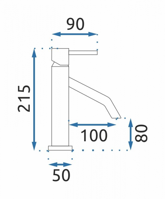 Baterie lavoar Level Black Low, montaj pe blat sau lavoar, alama, negru, perlator aer [6]