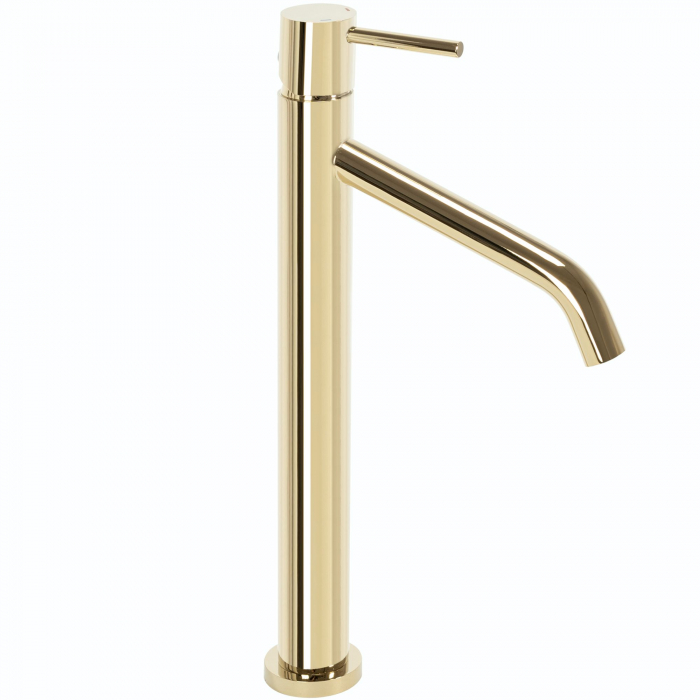 Baterie lavoar Level Gold High, montaj pe blat sau lavoar, alama, auriu, perlator aer [3]