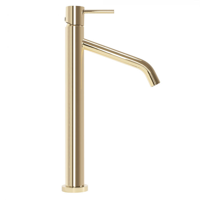 Baterie lavoar Level Gold High, montaj pe blat sau lavoar, alama, auriu, perlator aer [2]