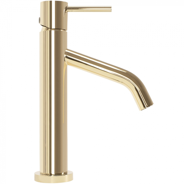 Baterie lavoar Level Gold Low, montaj pe blat sau lavoar, alama, auriu, perlator aer [3]