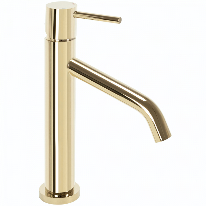 Baterie lavoar Level Gold Low, montaj pe blat sau lavoar, alama, auriu, perlator aer [4]