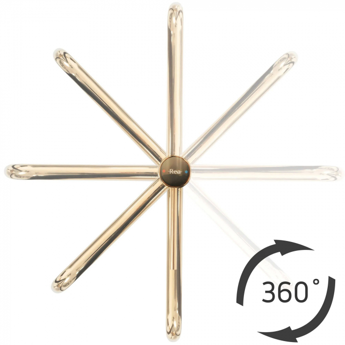Baterie lavoar Lugano Slim Brush Gold High, montaj pe blat sau lavoar, alama, auriu, perlator aer [4]