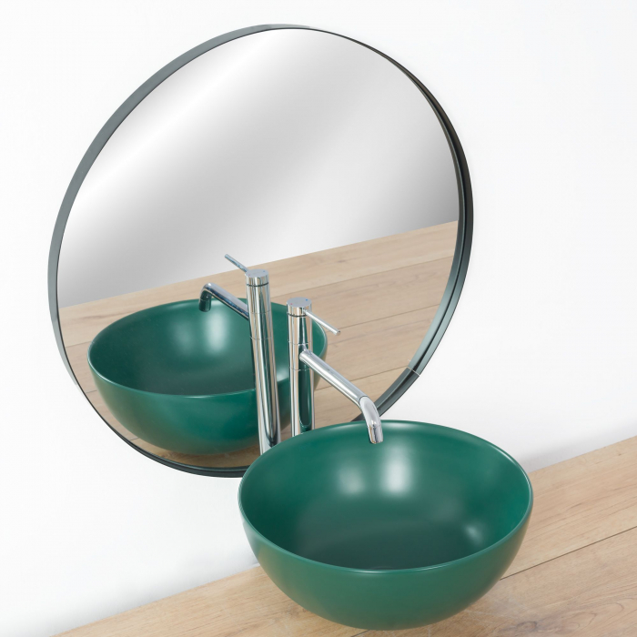 Baterie lavoar Lugano Slim Chrome High, montaj pe blat sau lavoar, alama, crom, perlator aer [3]