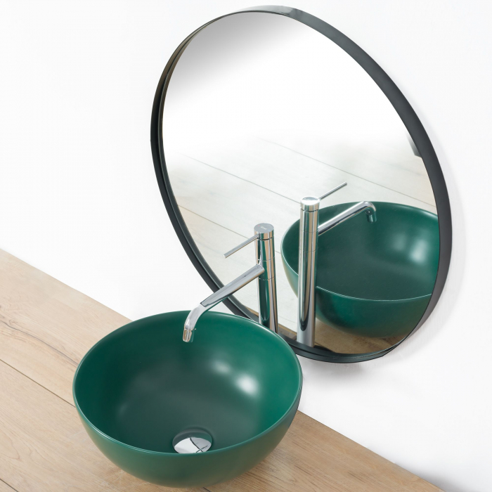 Baterie lavoar Lugano Slim Chrome High, montaj pe blat sau lavoar, alama, crom, perlator aer [2]