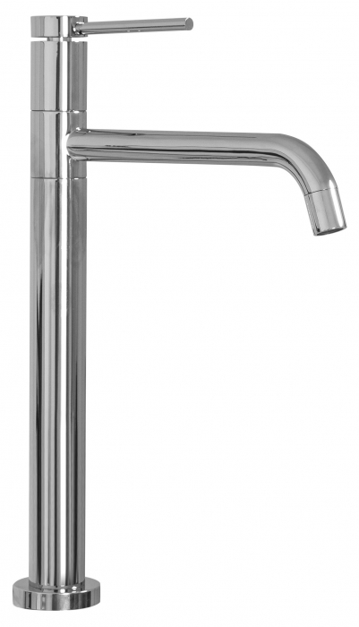 Baterie lavoar Lugano Slim Chrome High, montaj pe blat sau lavoar, alama, crom, perlator aer [1]