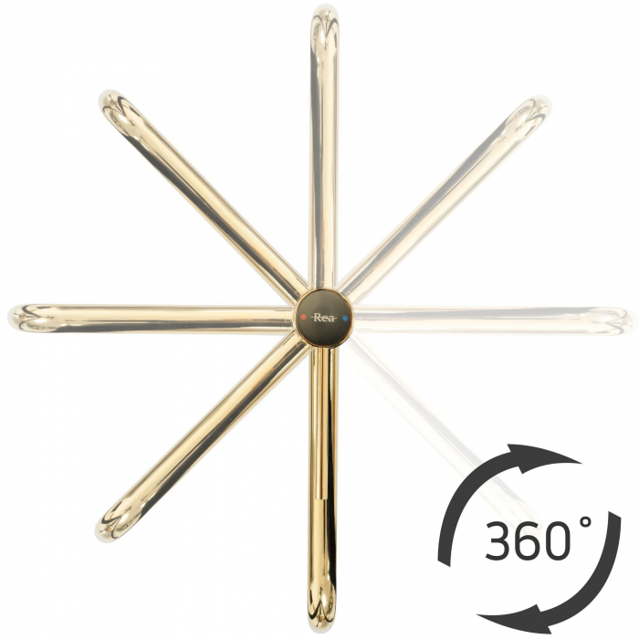 Baterie lavoar Lugano Slim Gold High, montaj pe blat sau lavoar, alama, auriu, perlator aer [4]