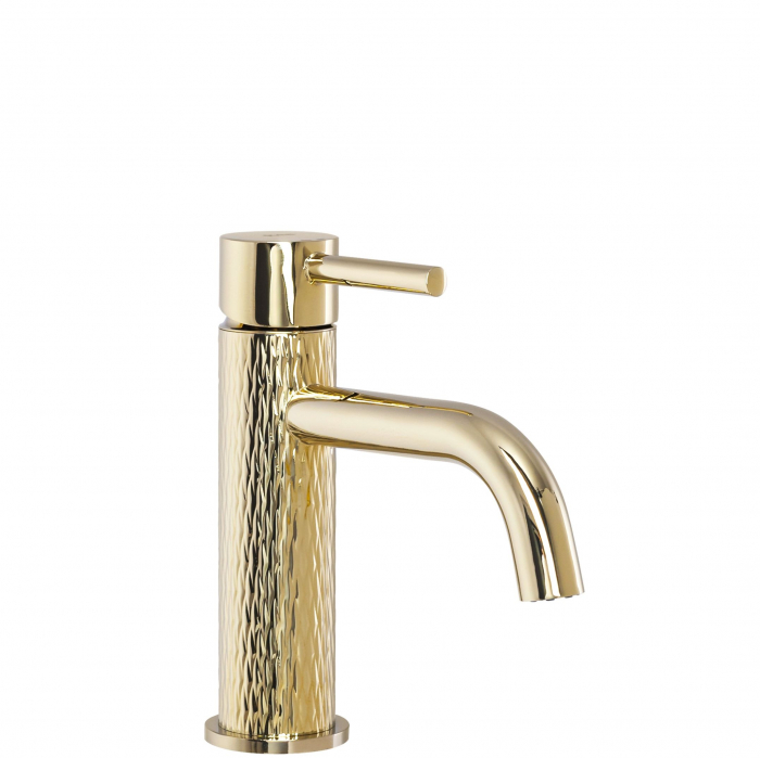 Baterie lavoar Lungo Art Gold, montaj pe blat sau lavoar, alama, auriu, perlator aer [1]