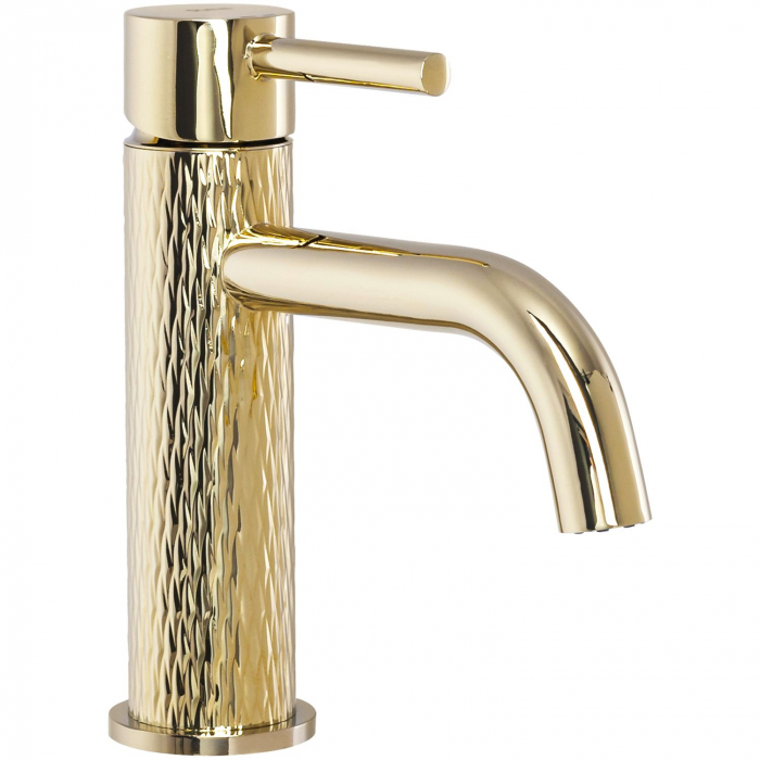 Baterie lavoar Lungo Art Gold, montaj pe blat sau lavoar, alama, auriu, perlator aer [2]