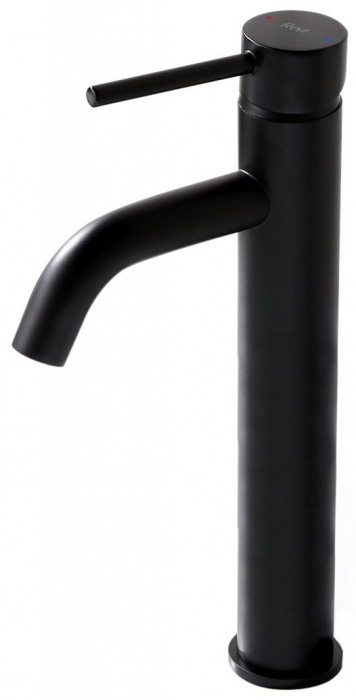 Baterie lavoar Lungo Black High, montaj pe blat sau lavoar, alama, negru, perlator aer [2]