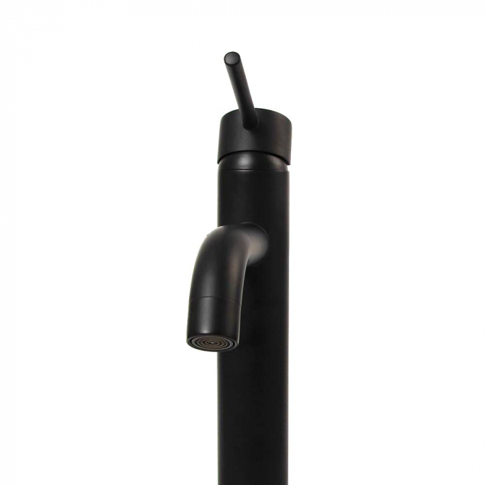 Baterie lavoar Lungo Black High, montaj pe blat sau lavoar, alama, negru, perlator aer [3]