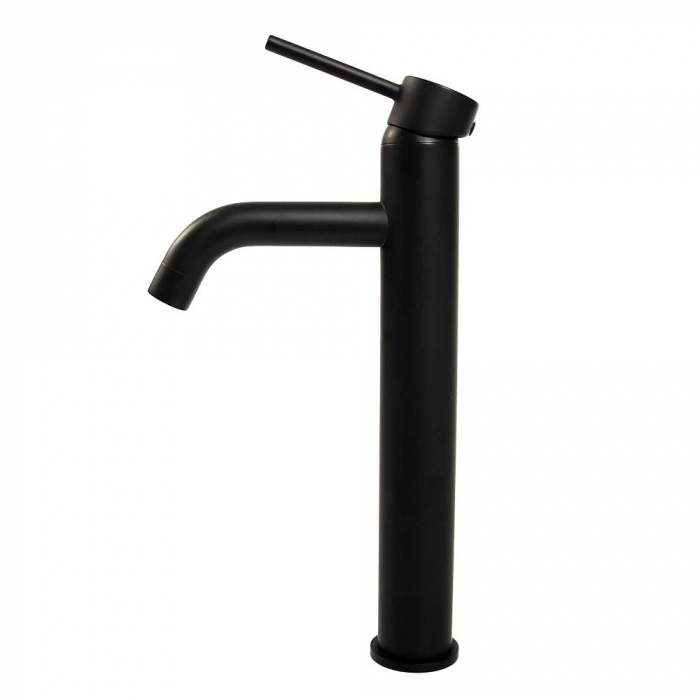 Baterie lavoar Lungo Black High, montaj pe blat sau lavoar, alama, negru, perlator aer [4]
